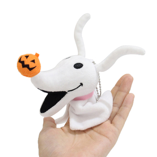 跨境万圣节圣诞节杰克周边南瓜白狗公仔包包钥匙扣挂件指偶玩具