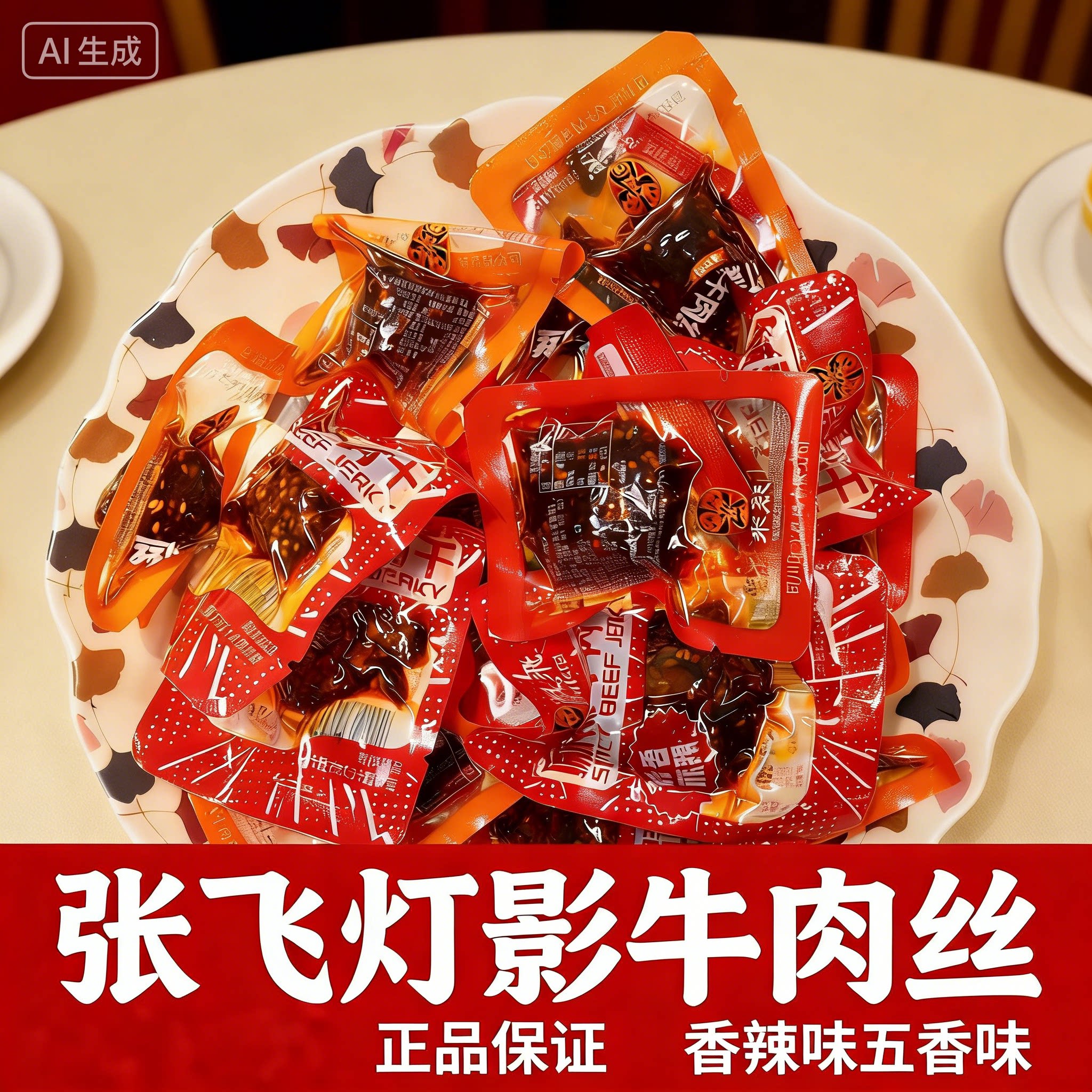 张飞灯影牛肉丝四川阆中特产小吃休闲麻辣小包装五香香辣零食