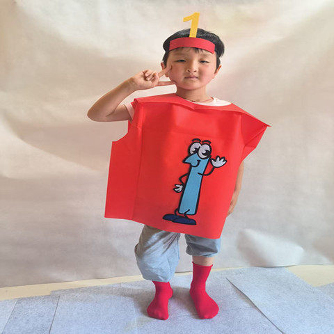 幼儿园数字扮演舞蹈演出服装儿童字母标点符号字典表演服