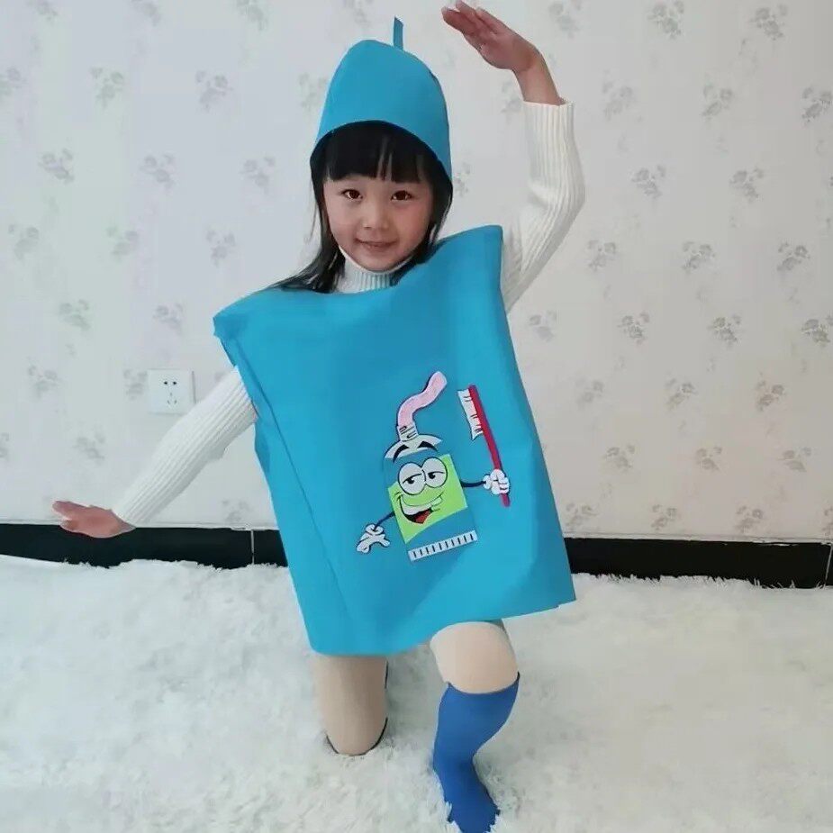 牙细菌大战演出服儿童绘本情景剧细菌蛀牙齿牙刷道具服装