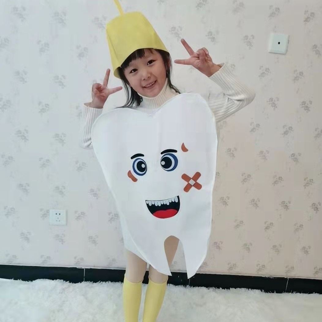 牙细菌大战演出服儿童绘本情景剧细菌蛀牙齿牙刷道具衣服