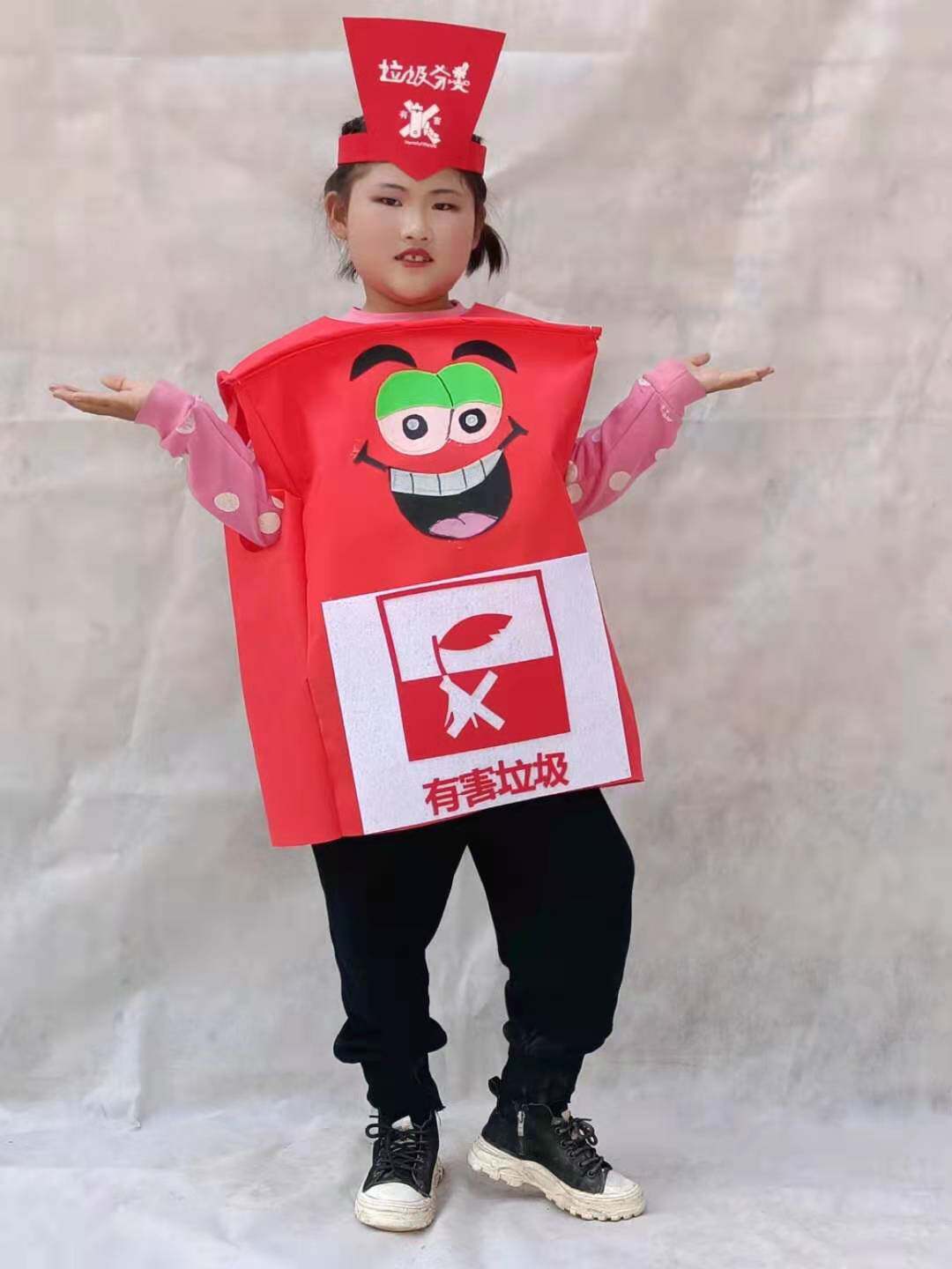 儿童垃圾分类服装幼儿园厨余可回收垃圾环保走秀话剧人偶表演服