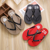 轻便防滑凉拖鞋 夏夹脚拖鞋 男 英伦风沙滩鞋 简约小鹿人字拖男潮夏季