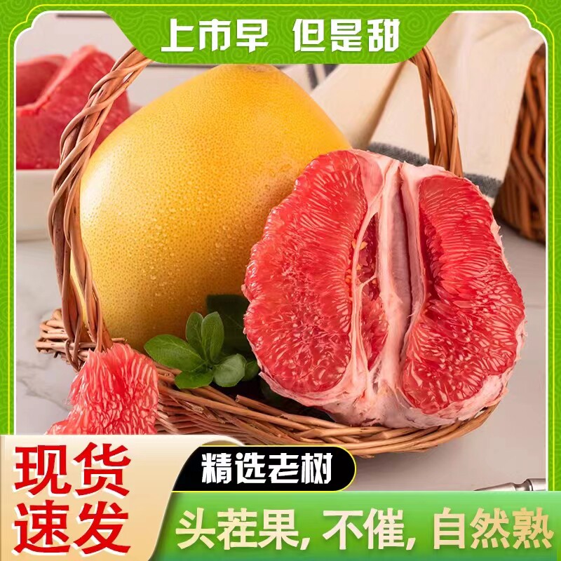 2026年新上市海南蜂糖红柚三红柚薄皮小柚子现货尝鲜