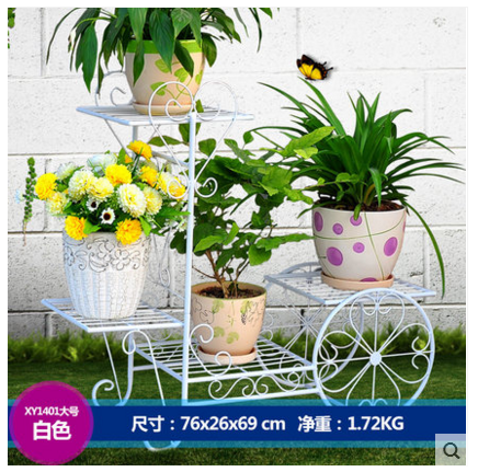 铁艺花架落地阳台花盆架绿萝花架子欧式客厅简约吊兰花架几特价