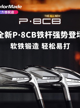 TaylorMade泰勒梅高尔夫球杆新款男士软铁锻造P8CB高容错铁杆组