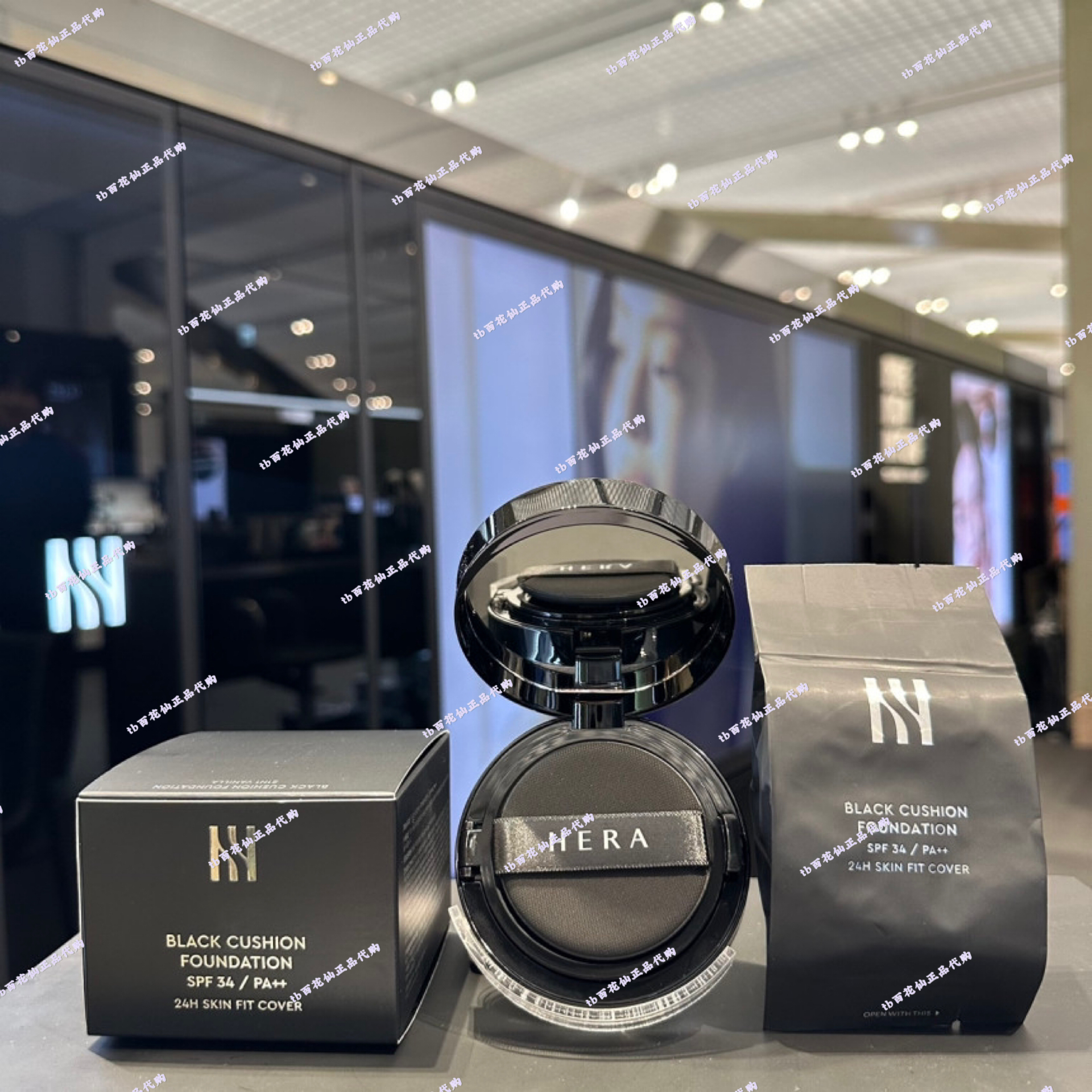 韩国百货 Hera赫妍赫拉黑金气垫bb霜哑光粉底液遮瑕保湿控油