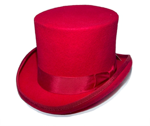 100%羊毛高档总统帽马术帽魔术帽帽筒高13.5厘米侦探帽皇家赛马帽