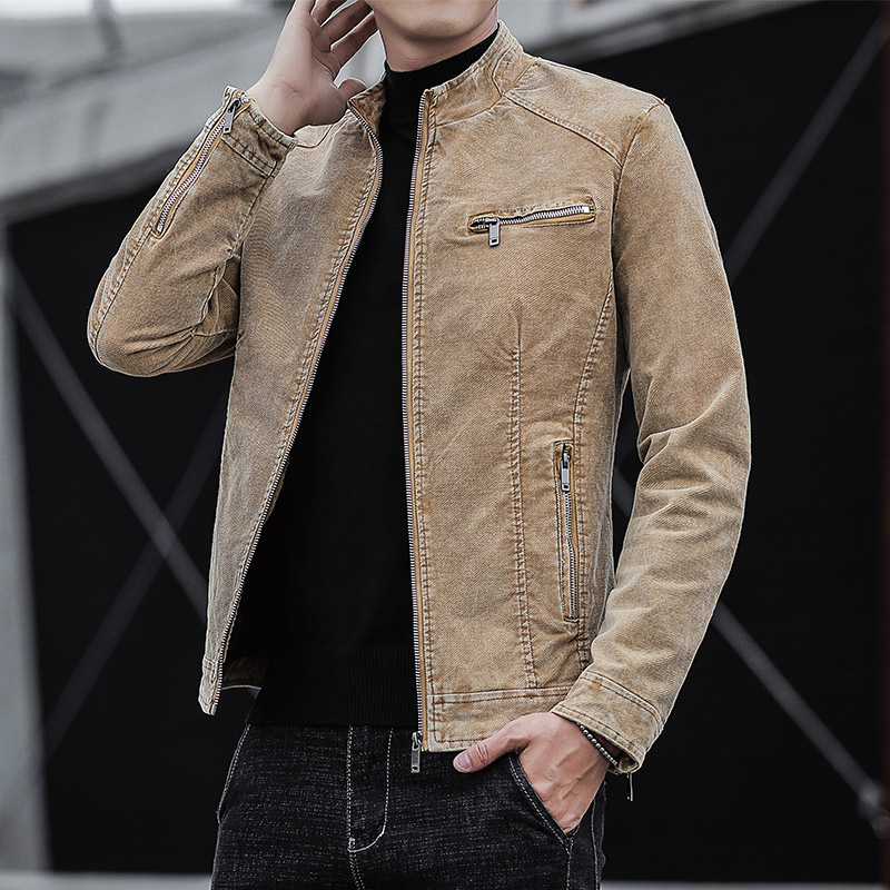 JK1856-P100水洗做旧牛仔衣外套男女春秋高街工装夹克图片