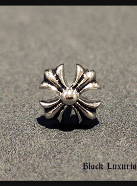 Black LuxuriousS925银针复古电镀做旧ins风格十字架经典复古耳钉