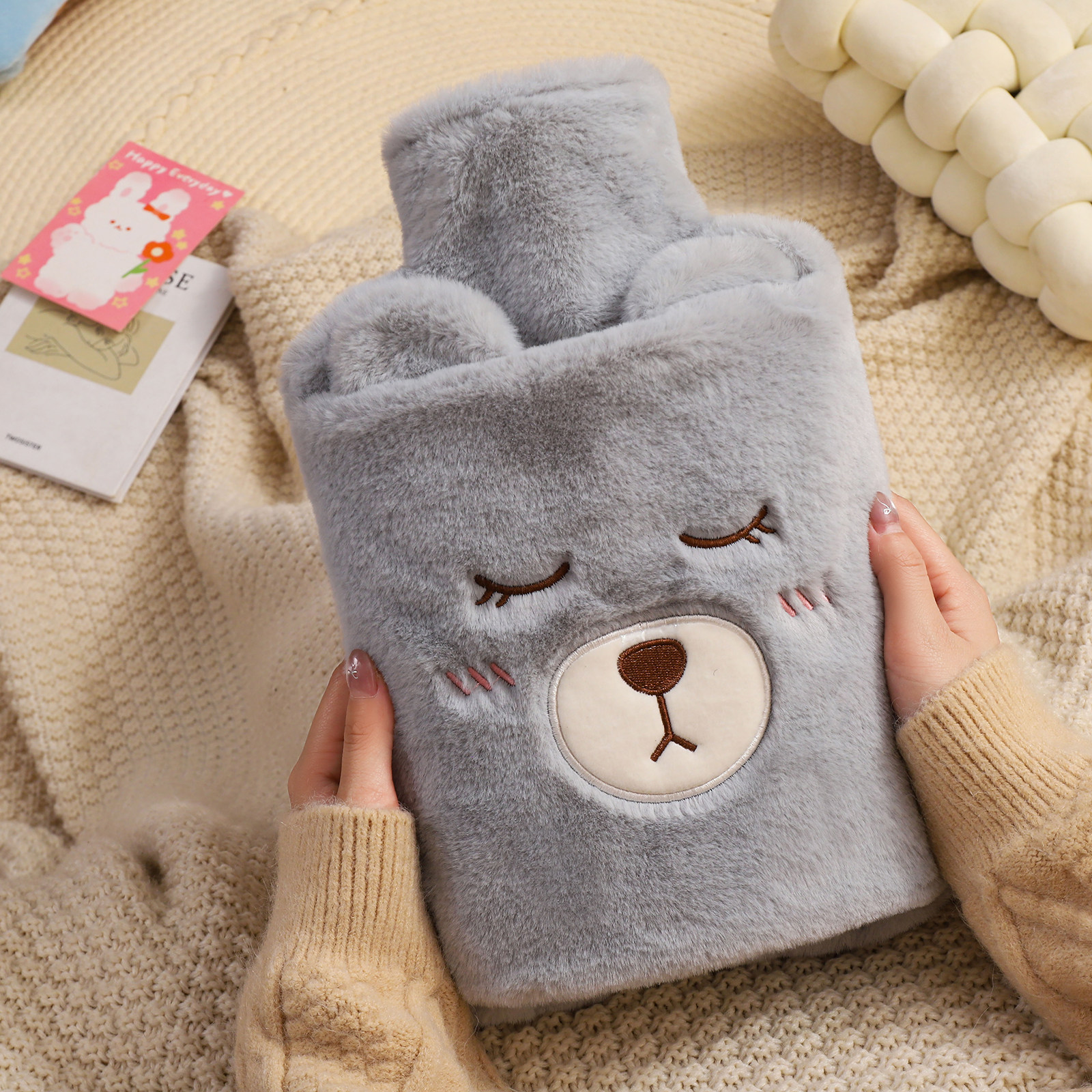 卡通暖水袋大容量注水热水袋