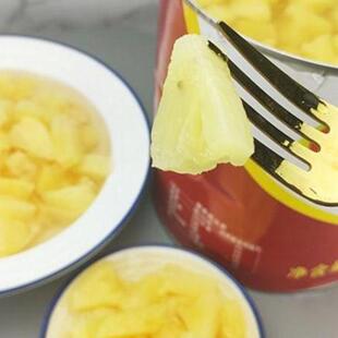 绿河菠萝扇块罐头凤梨水果3公斤整箱6罐糖水菠萝罐头烘焙披萨商用