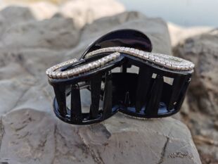 水钻新鲜出炉新款发绳女 网红发卡发粗扎马尾发夹抓夹大号头发