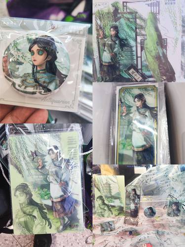 古董商第五人格七周年主题店杭州城市限定徽章立牌挂件镭射票正版