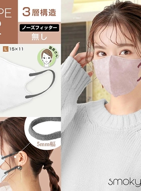 王阳明星同款日本万方3D拼色耳绳立体显脸小美颜高颜值女口罩