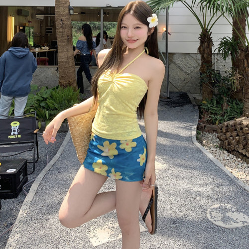 性感绑带抹胸背心上衣+包臀裙女