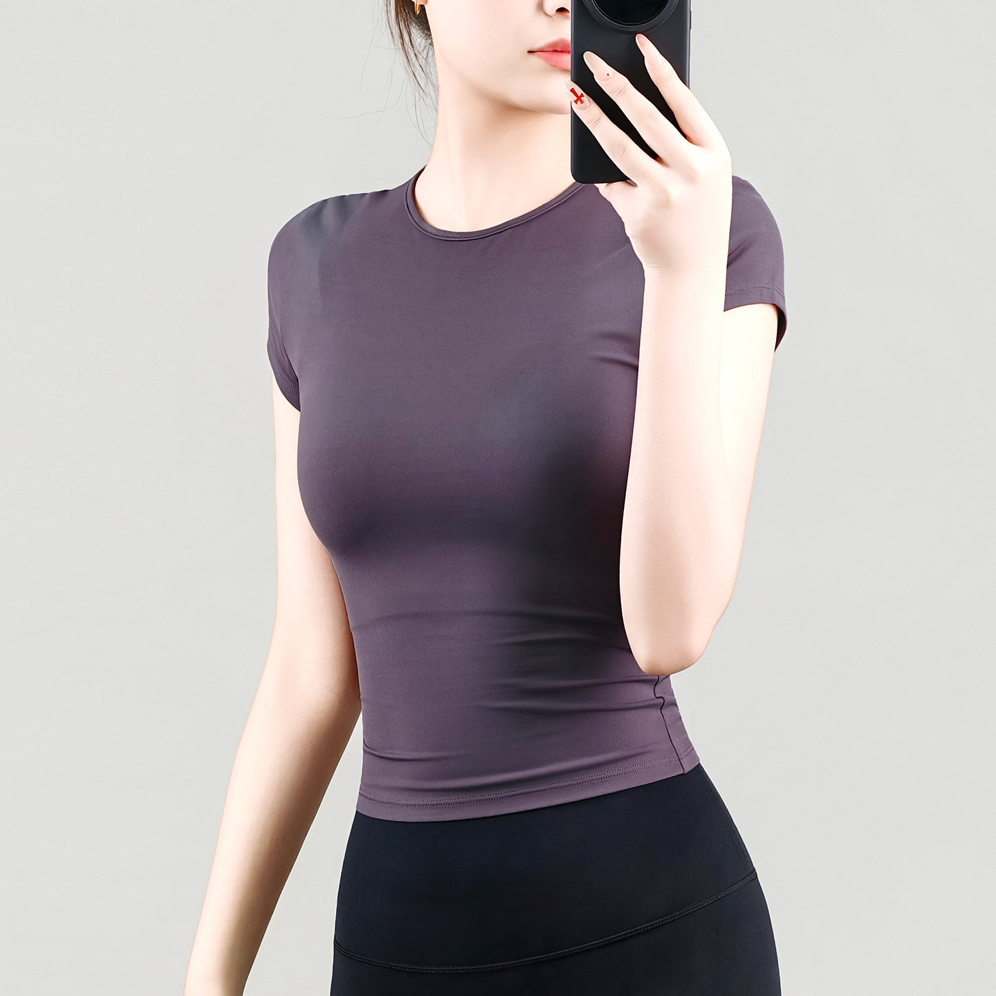 可可推荐瑜伽短袖速干T恤瑜伽t恤女运动瑜伽服普拉提跑步女生修身,运动服/休闲服装,运动T恤,淘宝优惠券,粉丝福利购,淘宝优惠卷