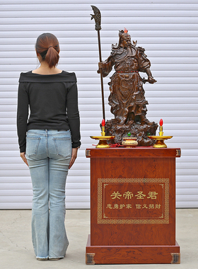 大九龙关公落地摆件武财神像关二爷招财客厅供奉送店铺开业礼品
