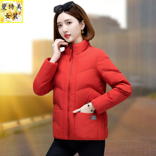 立领棉服女短款显瘦百搭加厚棉衣