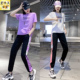 女潮牌嘻哈宽松洋气休闲两件套 运动服套装 纯棉欧洲站2026夏季 时尚