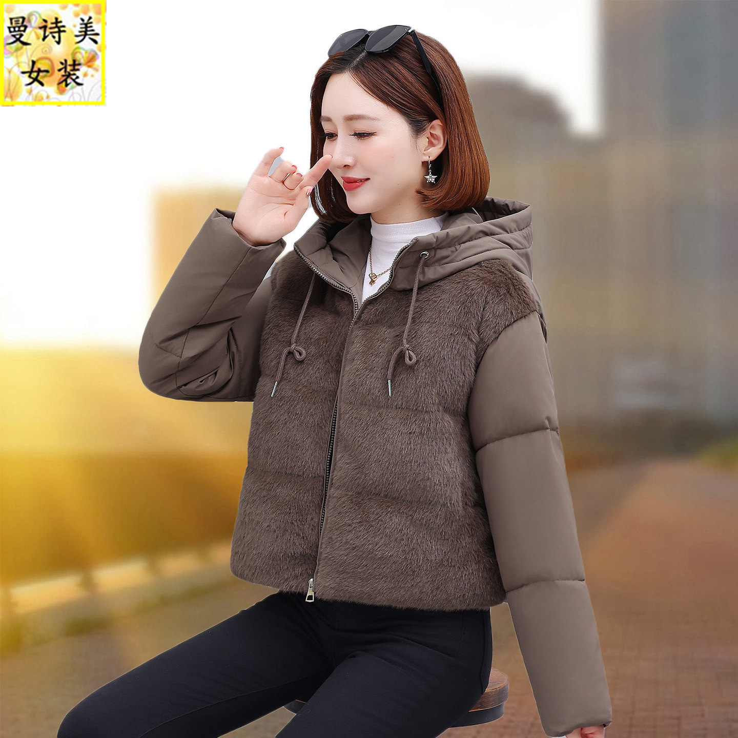 短款棉服女冬季2026新款今年流行爆款小个子洋气休闲连帽棉衣棉袄