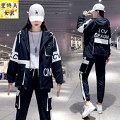 宽松时尚 春秋秋洋气减龄大码 学院风 女2026年新款 潮牌运动休闲套装