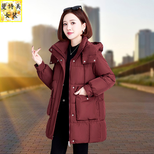 羽绒棉衣棉服女士冬季2025新款爆款中老年妈妈冬装中长款棉袄外套