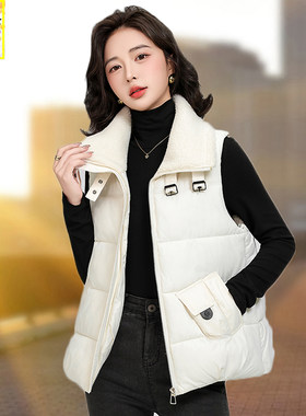 女洋气翻领马甲背心坎肩马夹外套