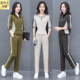 春秋冬减龄气质显瘦运动套装 两件套洋气休闲服 女宽松立领加绒长袖