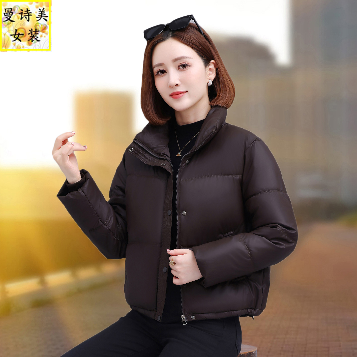 中年妈妈冬装羽绒棉服棉袄女2025冬季新款短款小个子百搭棉衣外套