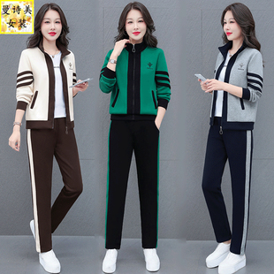 减龄开衫休闲运动套装女士春秋2025年新款爆款时尚洋气卫衣三件套