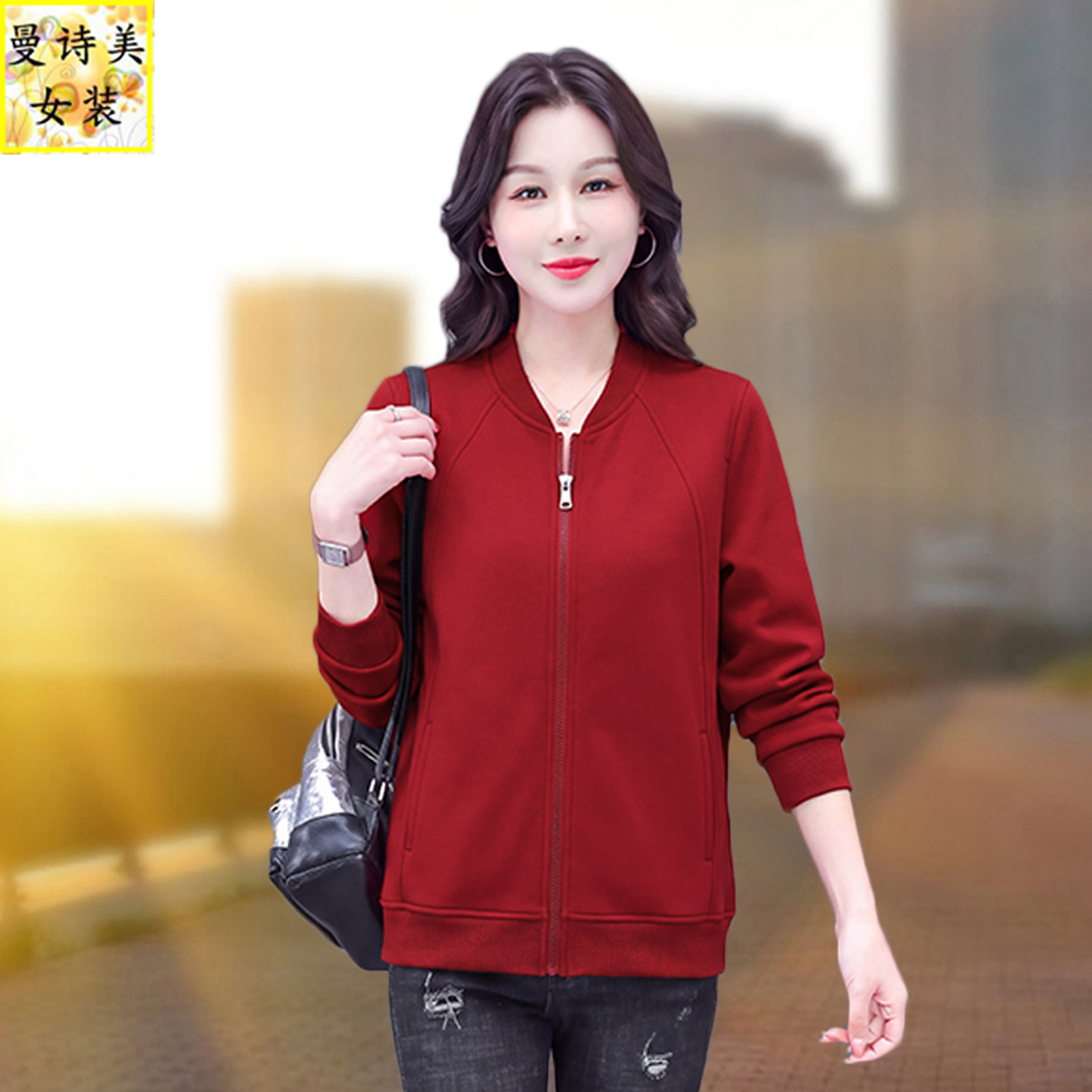 棒球服外套女春秋季开衫卫衣上衣