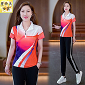薄款 夏季 健身跑步团购t恤两件套 女短袖 户外冰丝速干衣运动服套装