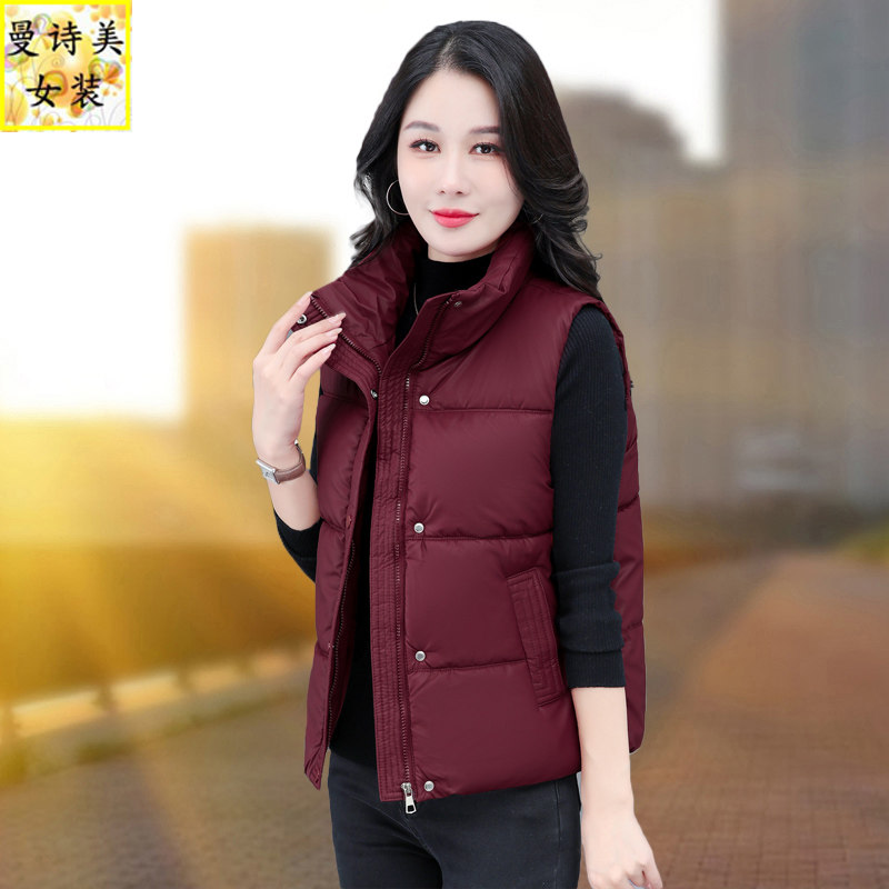 洋气棉马甲女秋冬2026新款时尚爆款立领外穿坎肩马夹加厚背心外套