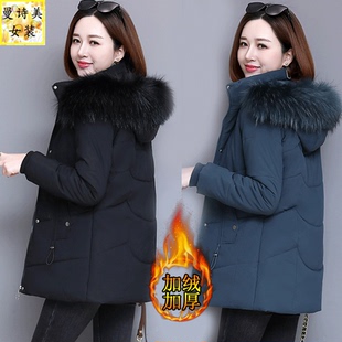 中长款加绒加厚棉袄外套时尚棉服女棉衣2026年冬装新款中年妈妈装