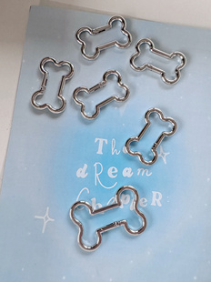 狗狗骨头扣高品质合金弹簧圈钥匙扣配件无毛刺光滑大尺寸登山扣