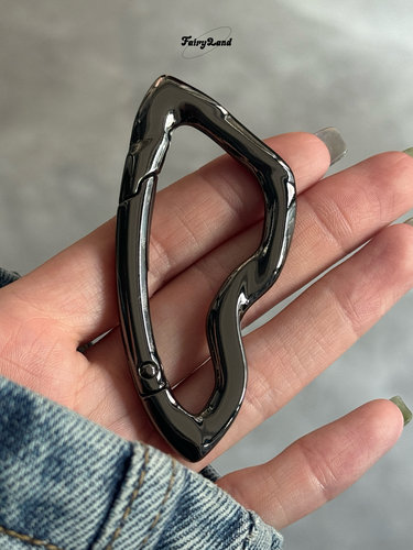 锌合金异形弹簧圈cleanfit风格锁扣裤子配饰钥匙扣枪黑银潮okaley