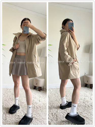 lululemon休闲宽松雨衣风衣夹克