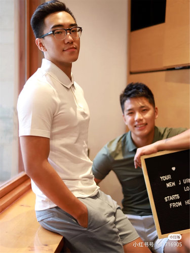 清仓现lululemon男士翻领瑜伽