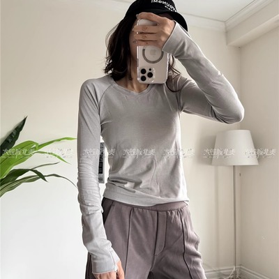 抗菌速干高弹长袖瑜伽lululemon