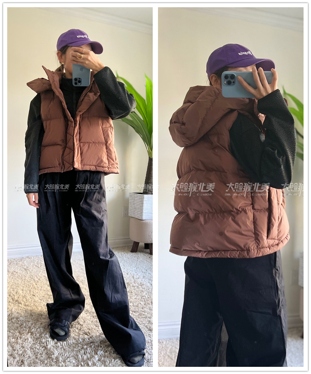 国现lululemon Wunder Puff 瑜伽运动休闲宽松鹅绒经典轻盈羽绒服