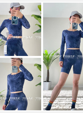 代购Lululemon Wunder Train Cropped LS瑜伽运动短款长袖T恤