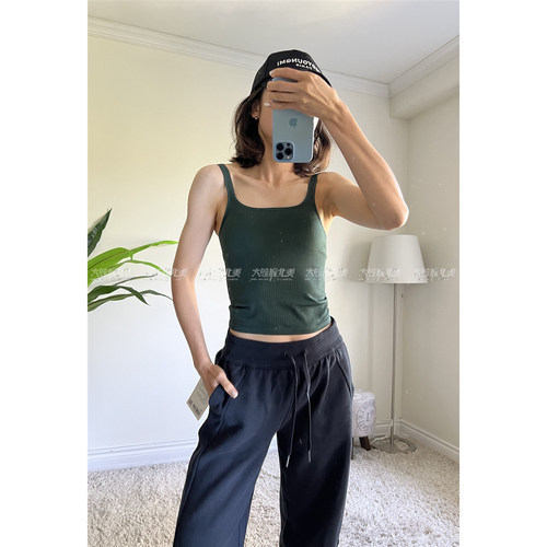 胸垫瑜伽lululemon螺纹文胸背心