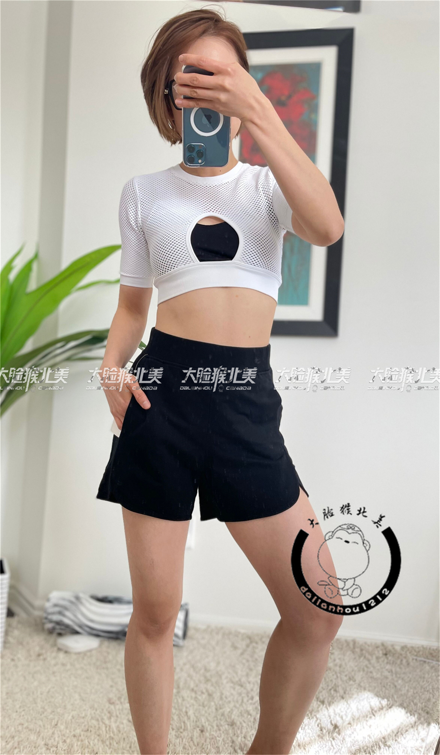 清仓Lululemon瑜伽运动高腰短裤