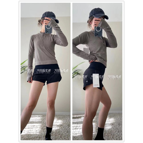 lululemon长袖瑜伽休闲运动polo