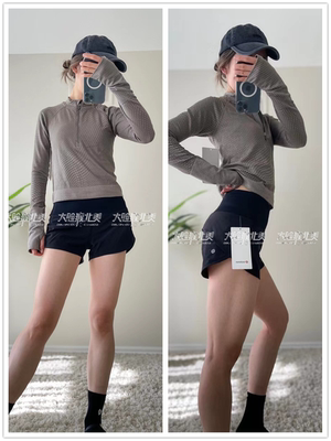 跑步短裤lululemon提臀带内衬