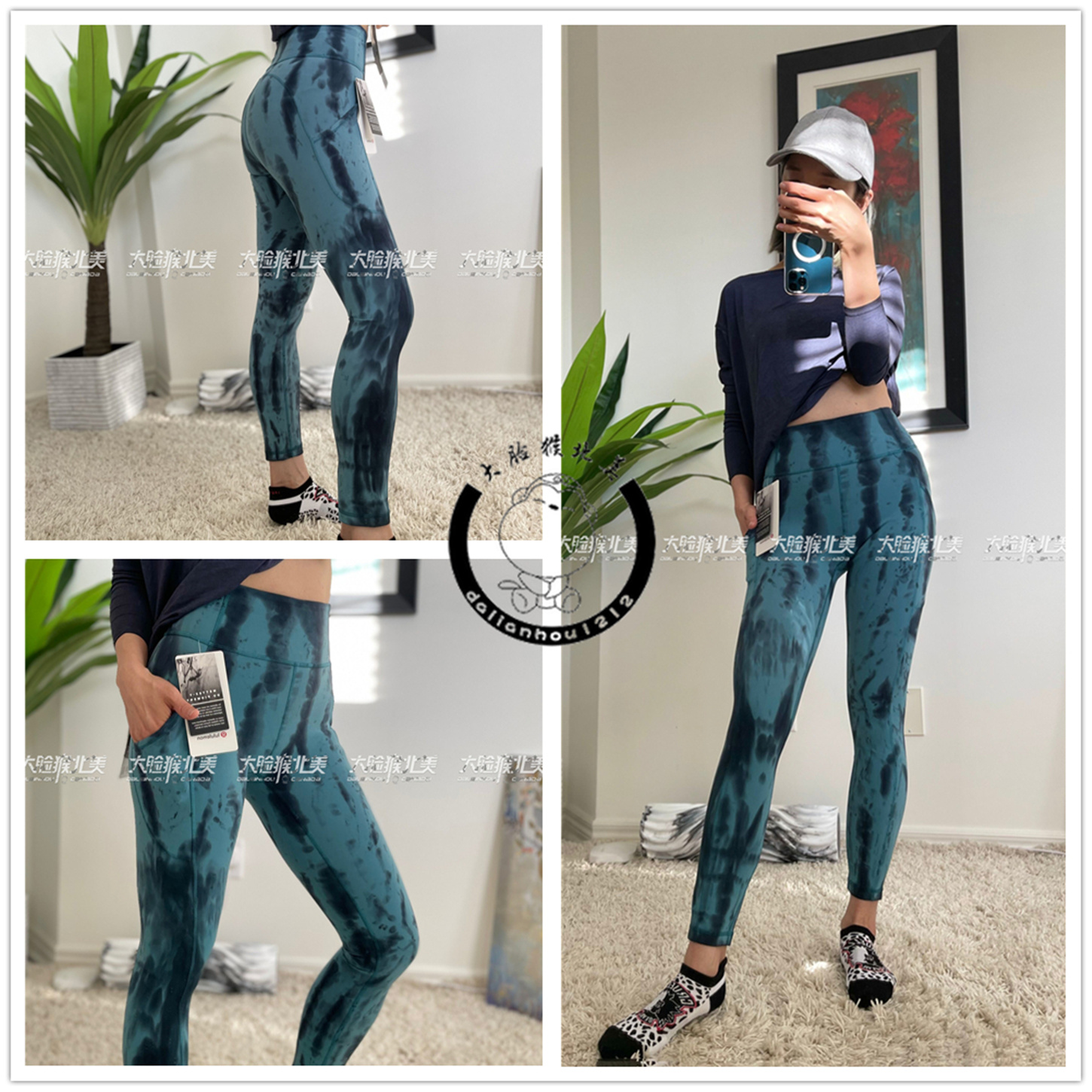 国现lululemon invigorate hr tight 25瑜伽裸感速干九分裤带口袋