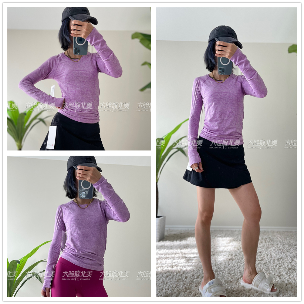 抗菌速干高弹长袖瑜伽lululemon