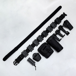 快拆战术八件套腰封巡逻内外腰带快拔套装手电喷雾水壶杂物甩棍套