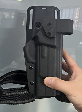 战术快拔套拇指解锁快枪套K板绑腿下沉格洛克腰带92A 92G G17 G34